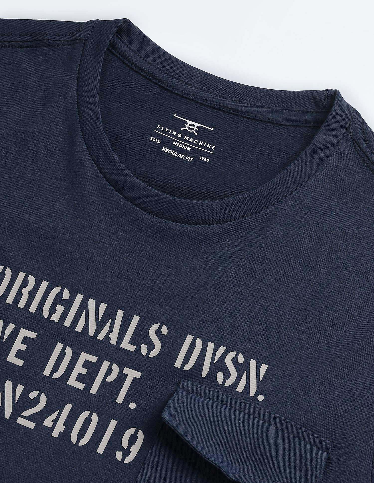 Flying Machine Flap Pocket Cotton T-Shirt