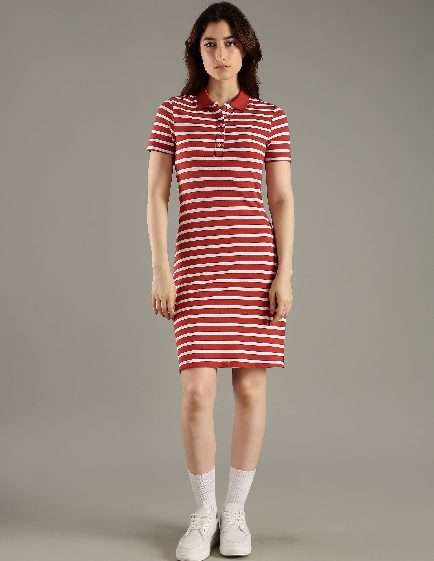 Tommy Hilfiger Cotton Polo Collar T-Shirt Dress