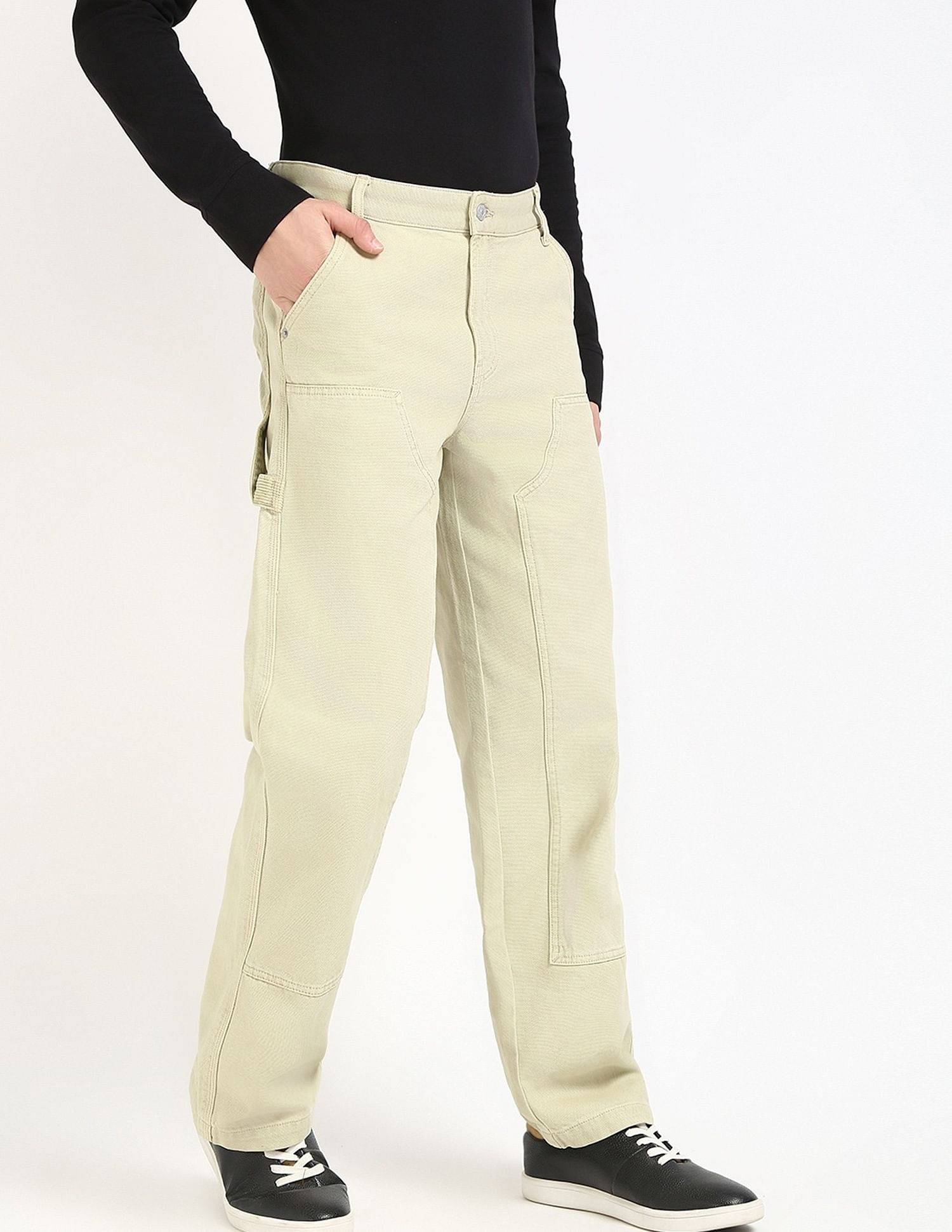 Tommy Hilfiger Regular-Fit Solid Mid Rise Trouser