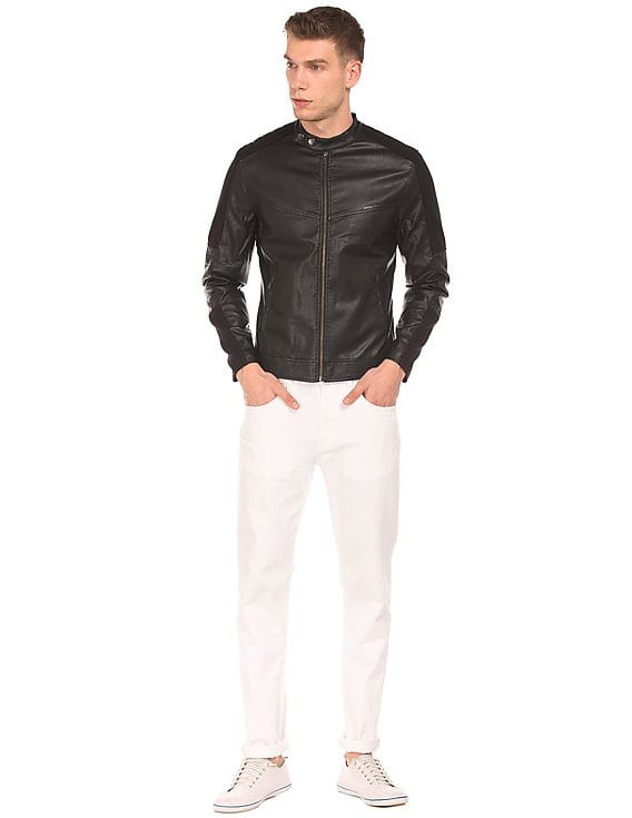 flying machine leather jacket