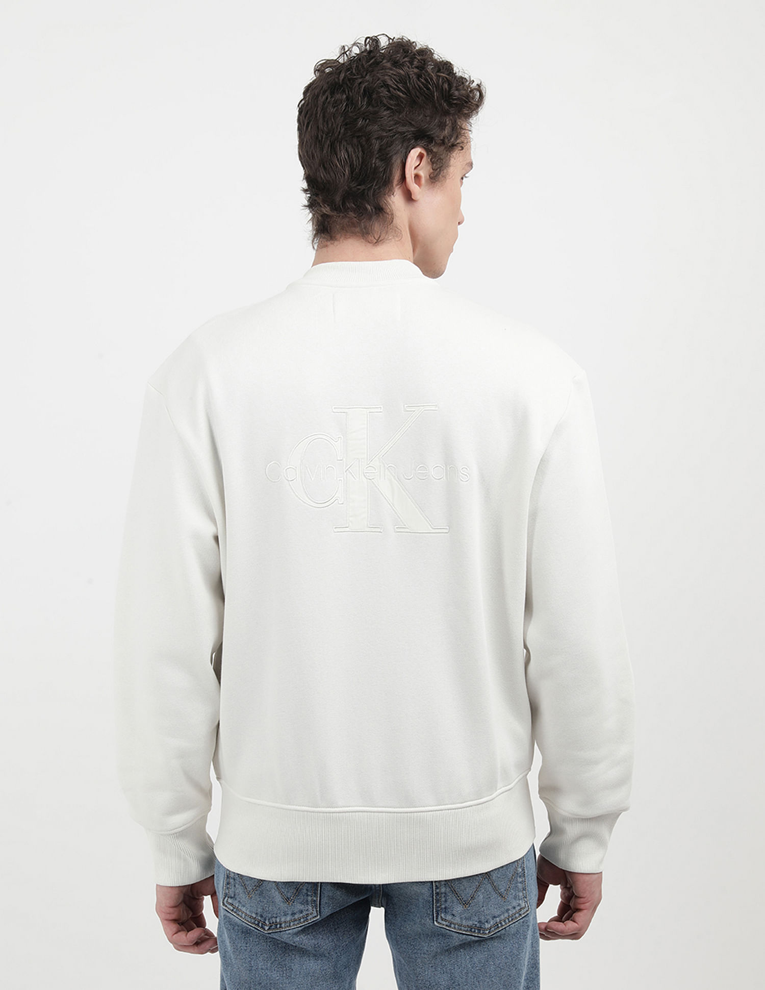 Calvin Klein Monologo Applique Sustainable Sweatshirt