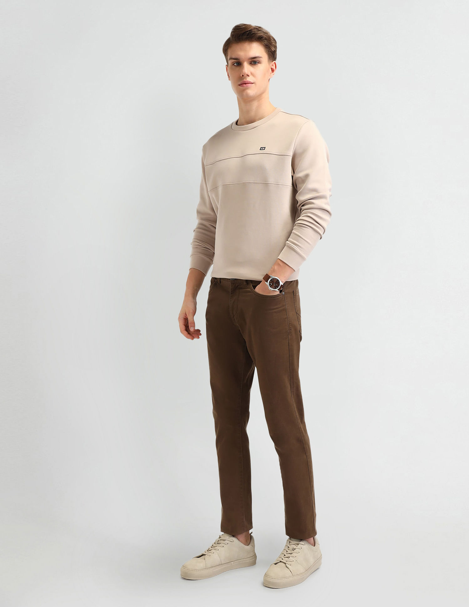 Arrow Sport Solid Regular Fit Sweatshirt