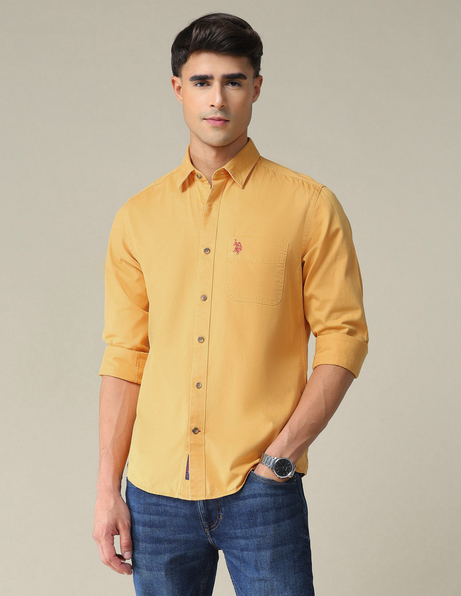 U.S. Polo Assn. Denim Co. Solid Slim Shirt