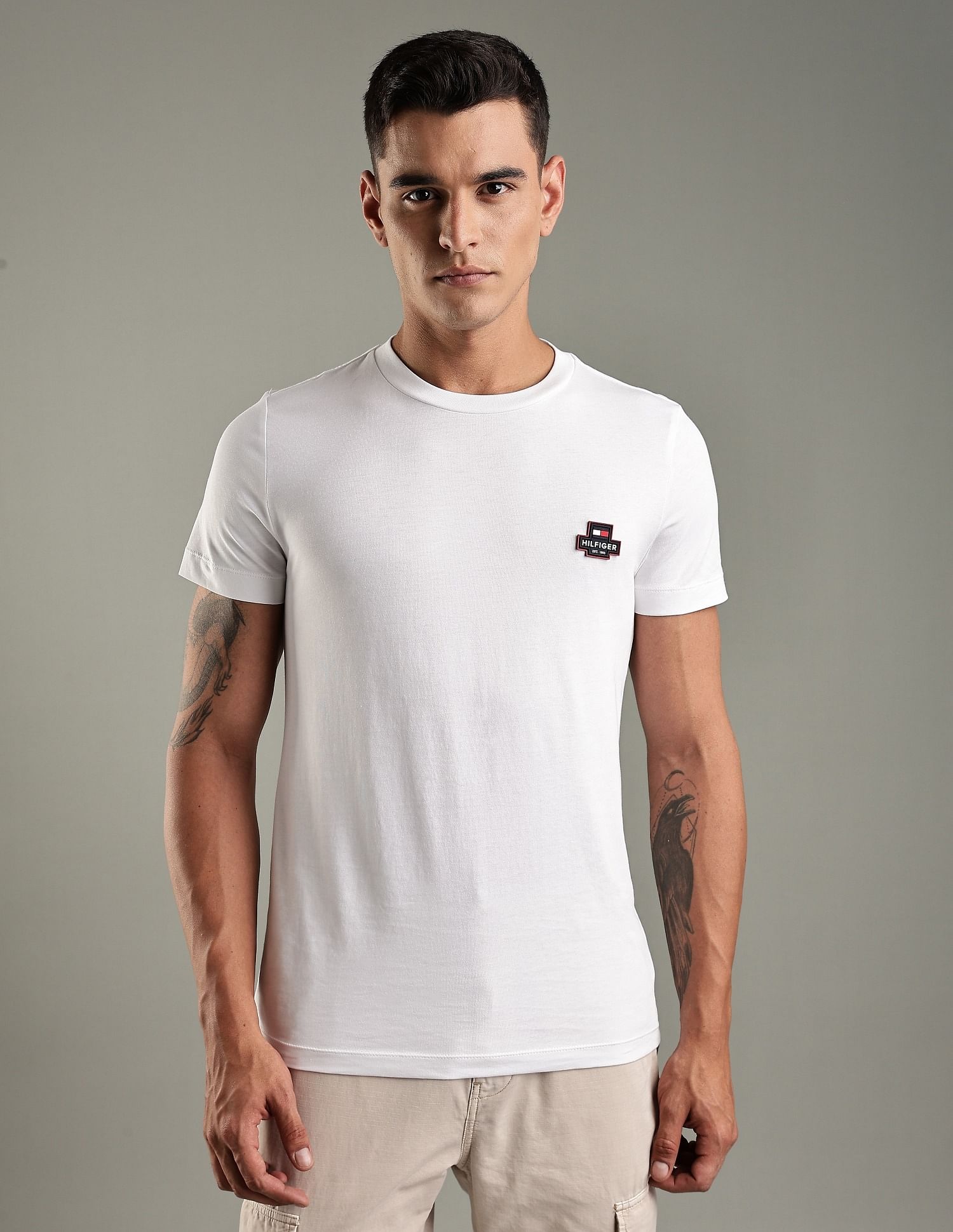 Tommy Hilfiger Solid Regular-Fit Cotton T-Shirt