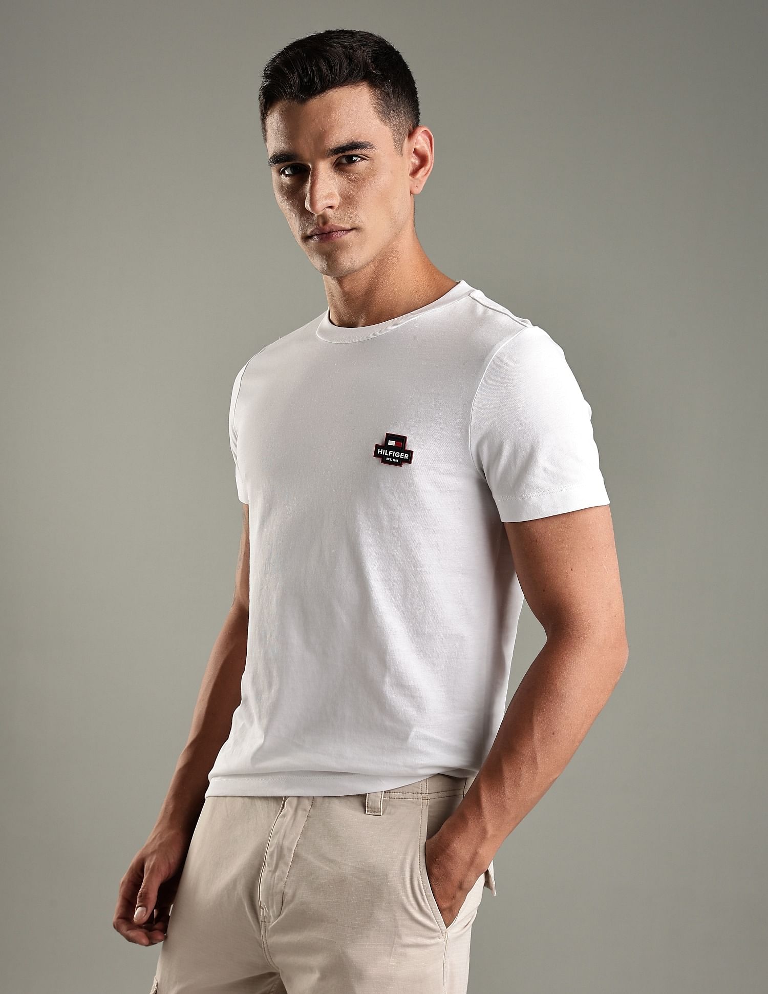 Tommy Hilfiger Solid Regular-Fit Cotton T-Shirt