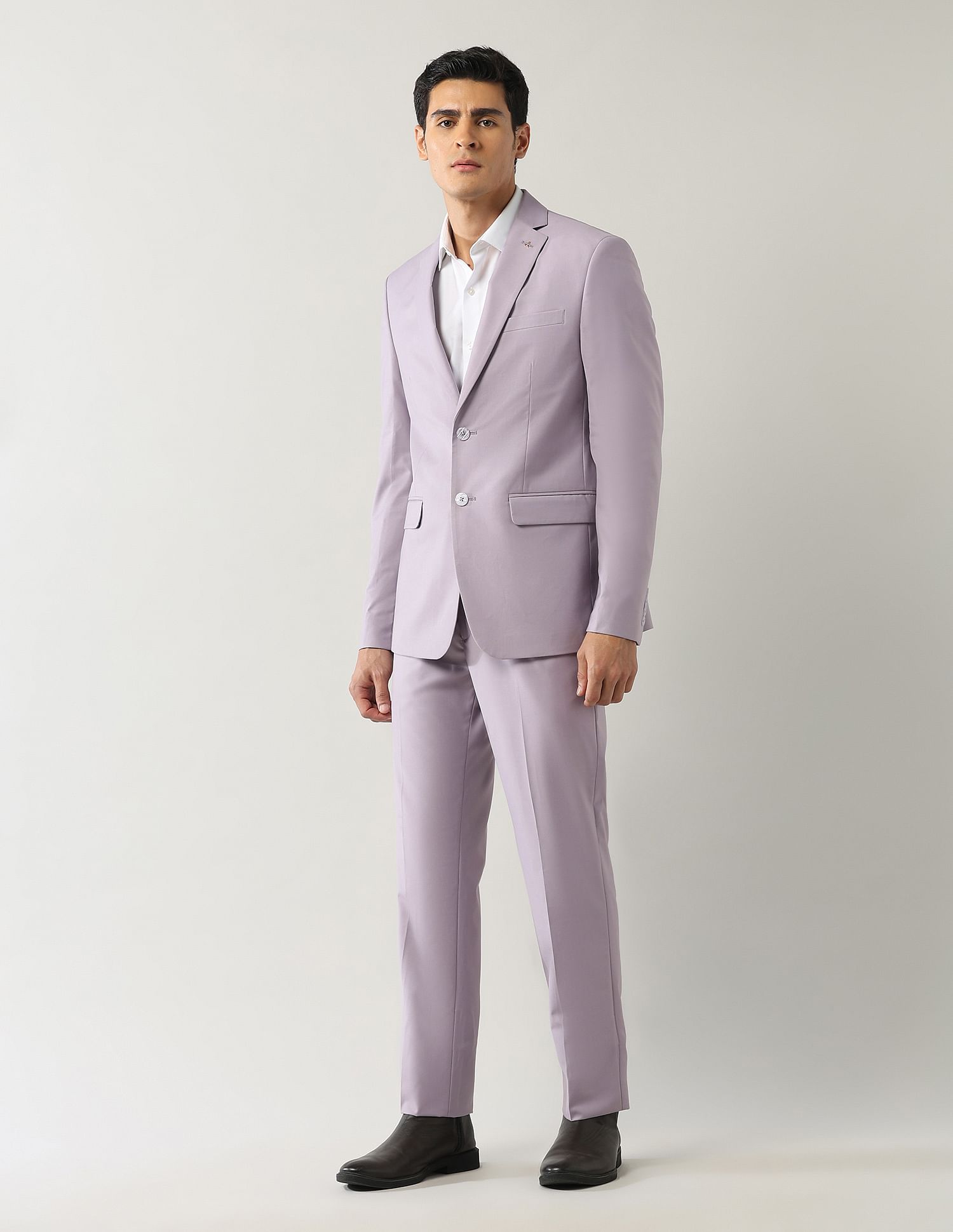 Arrow Tailored Fit Solid Two Piece Suit