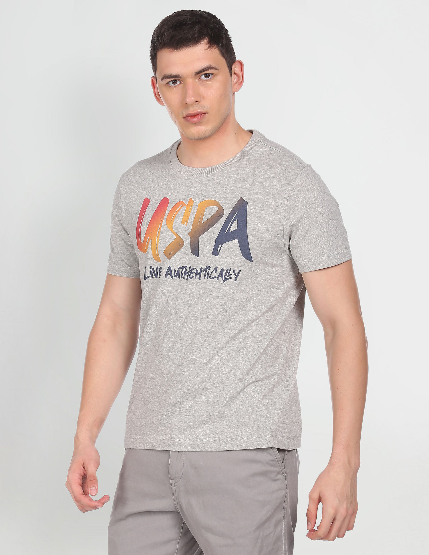 U.S. Polo Assn. Denim Co. Cotton Brand Print T-Shirt