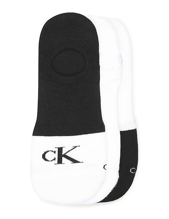 Calvin Klein Men Assorted Cushion Sneaker Liner Socks - Pack Of 3