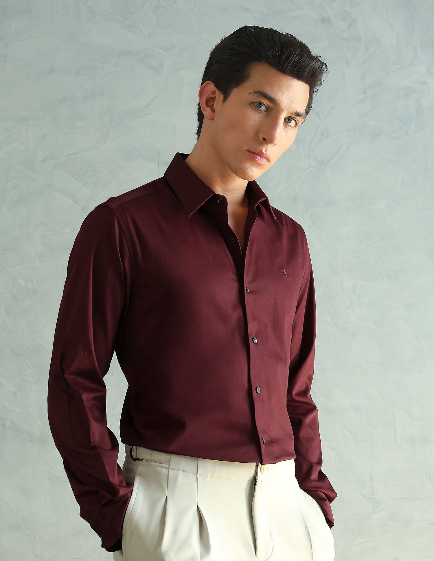 Arrow Newyork Slim Fit Smart Satin Shirt