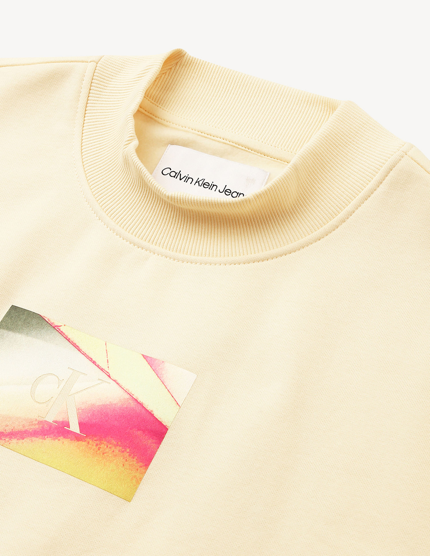 Calvin Klein Illuminated Box Logo Crew Neck Sweatshirt