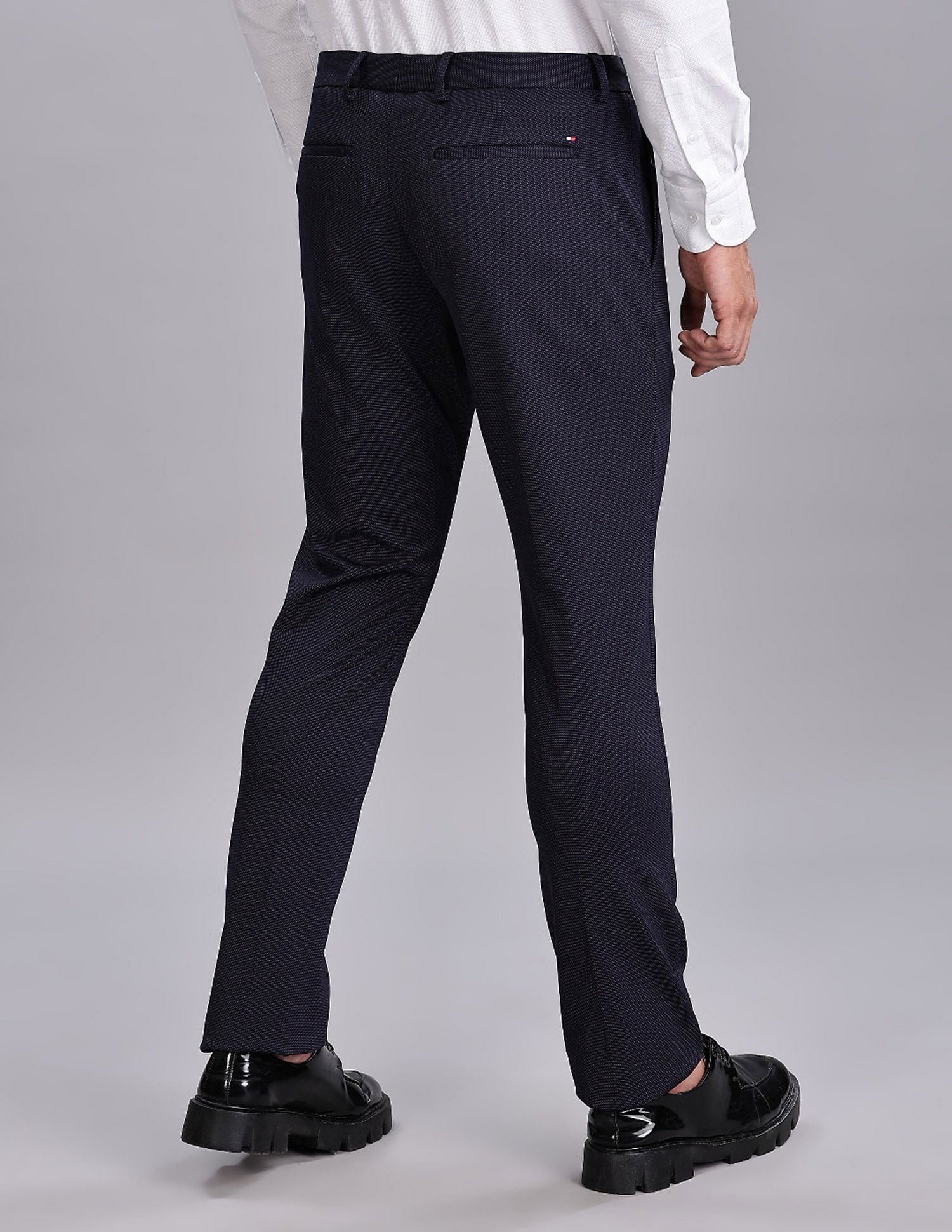 Tommy Hilfiger Regular-Fit Printed Mid Rise Trousers