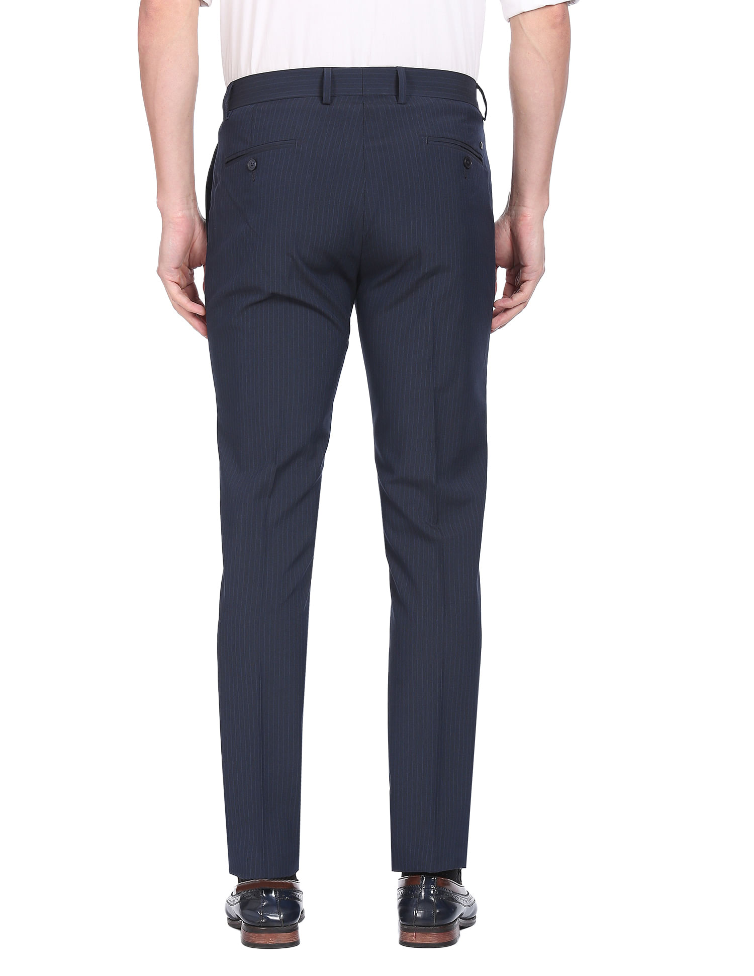 SKA Nepalese Vertical Striped PE Pants Trousers- Grey Blue - SKA Clothing