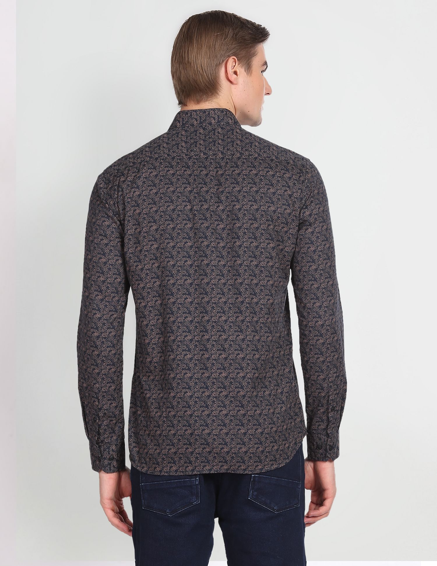 Arrow Sports Floral Print Cotton Casual Shirt