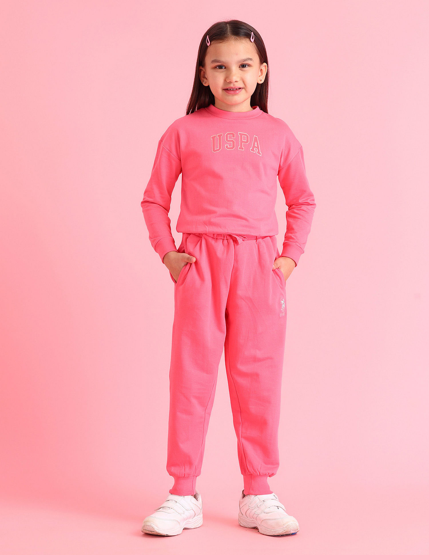 U.S. Polo Assn. Kids Girls Casual Two Piece Set