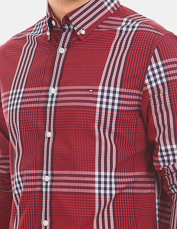 Red tommy hilfiger online shirt