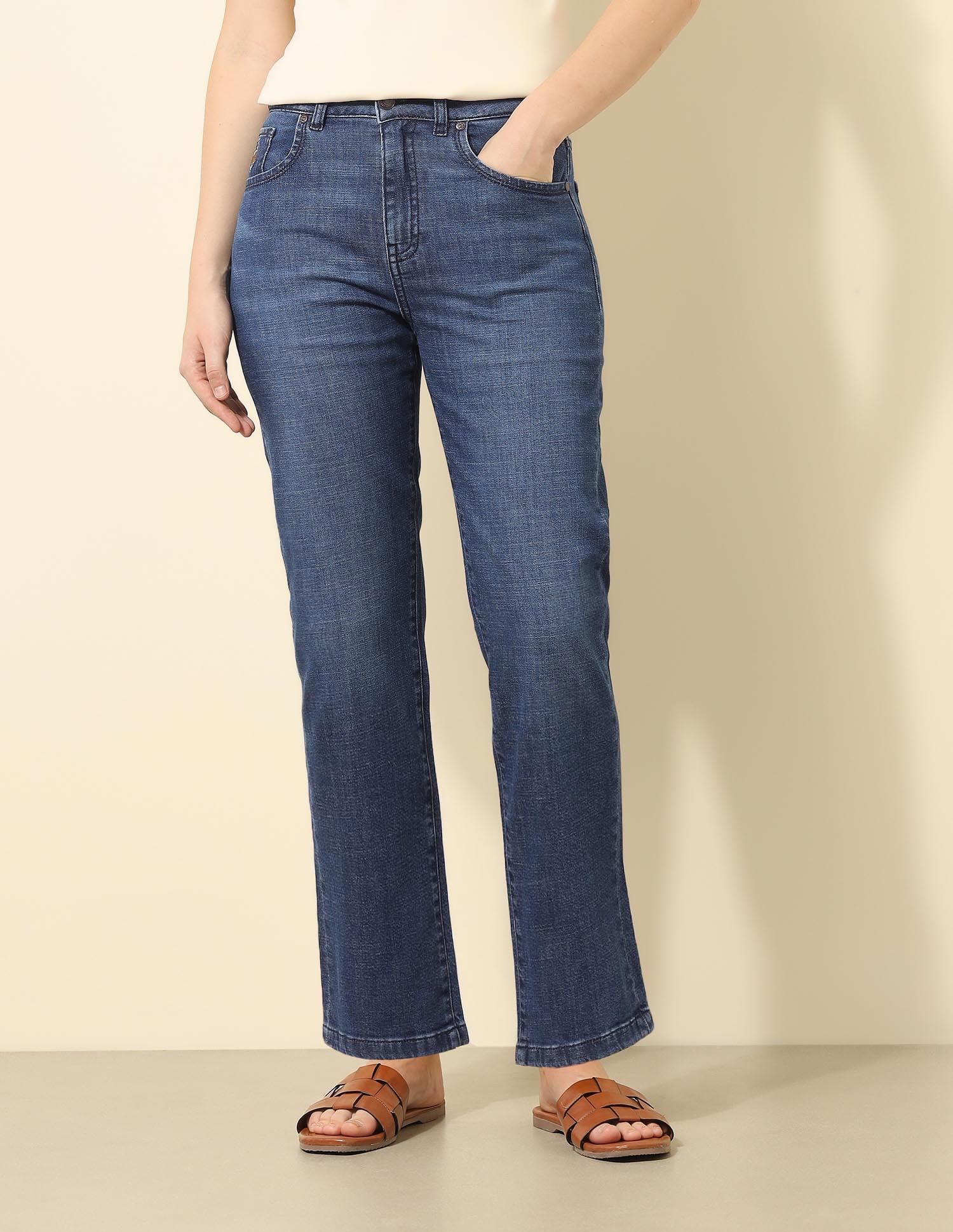 U.S. Polo Assn. Women High Rise Straight Fit Jeans