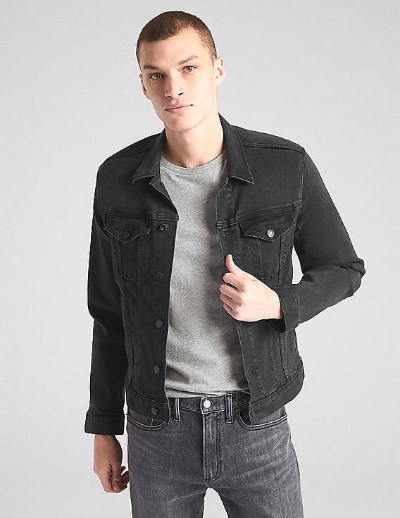 Gap denim jacket on sale black