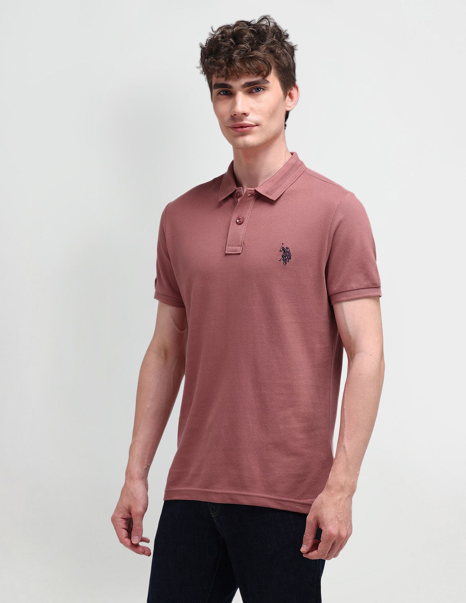U.S. Polo Assn. Denim Co. Muscle Fit Solid Polo Shirt