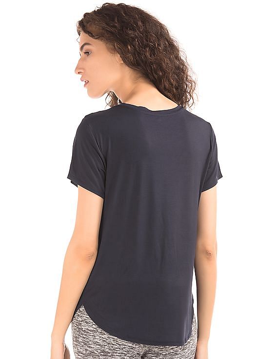 GAP Women Blue Mix And Match Short Sleeve Sleep Shirt