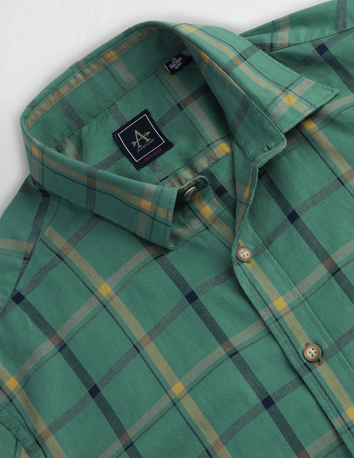 Arrow Sports Long Sleeve Slim Fit Shirt