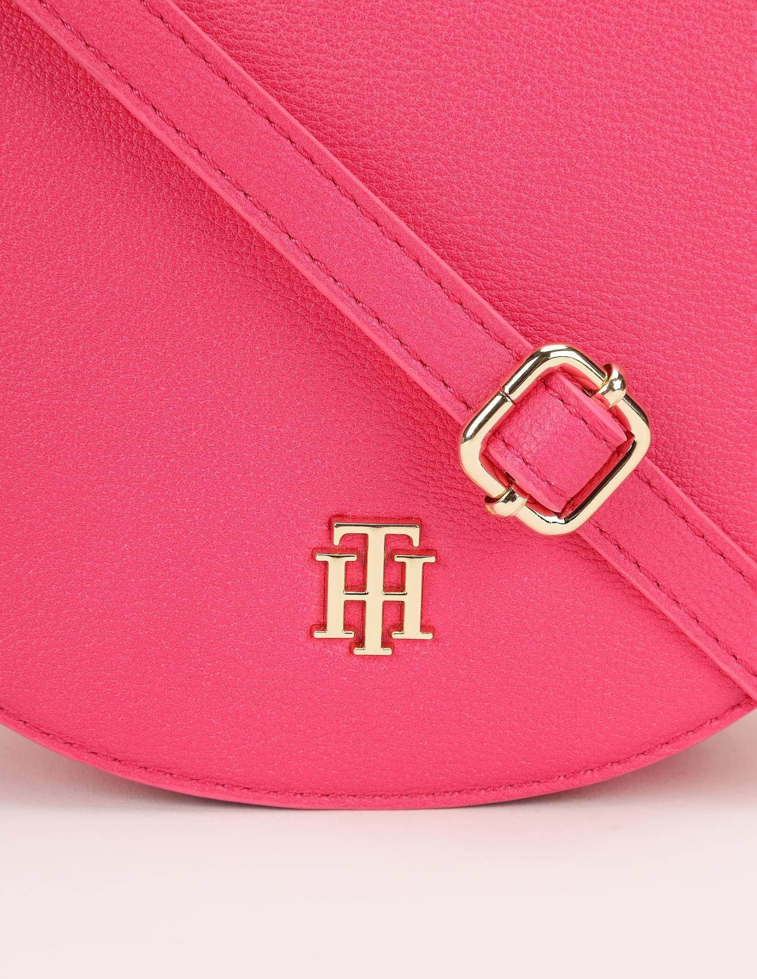 Tommy Hilfiger Solid Pink Pu Sling Bag