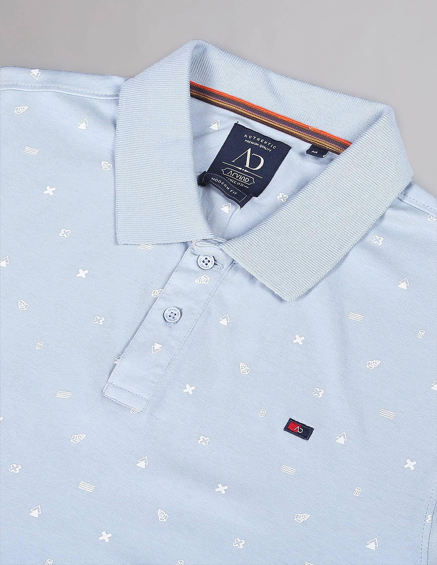 AD by Arvind Modern All Over Print Polo Shirt