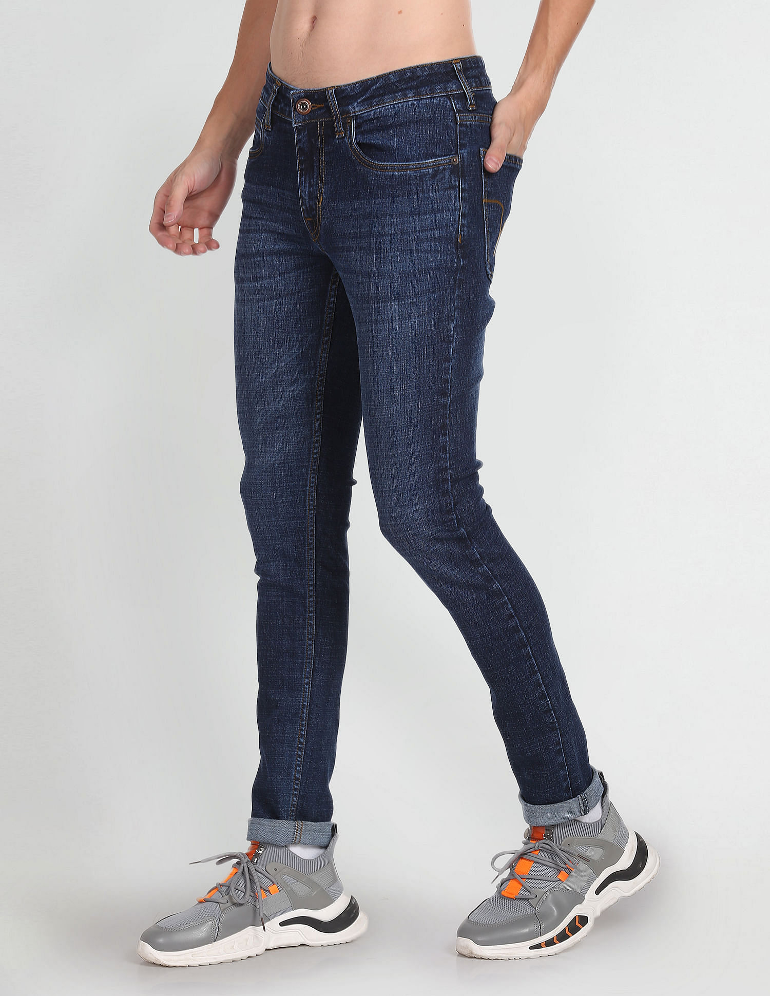 Flying Machine Stone Wash Jackson Skinny Fit Jeans