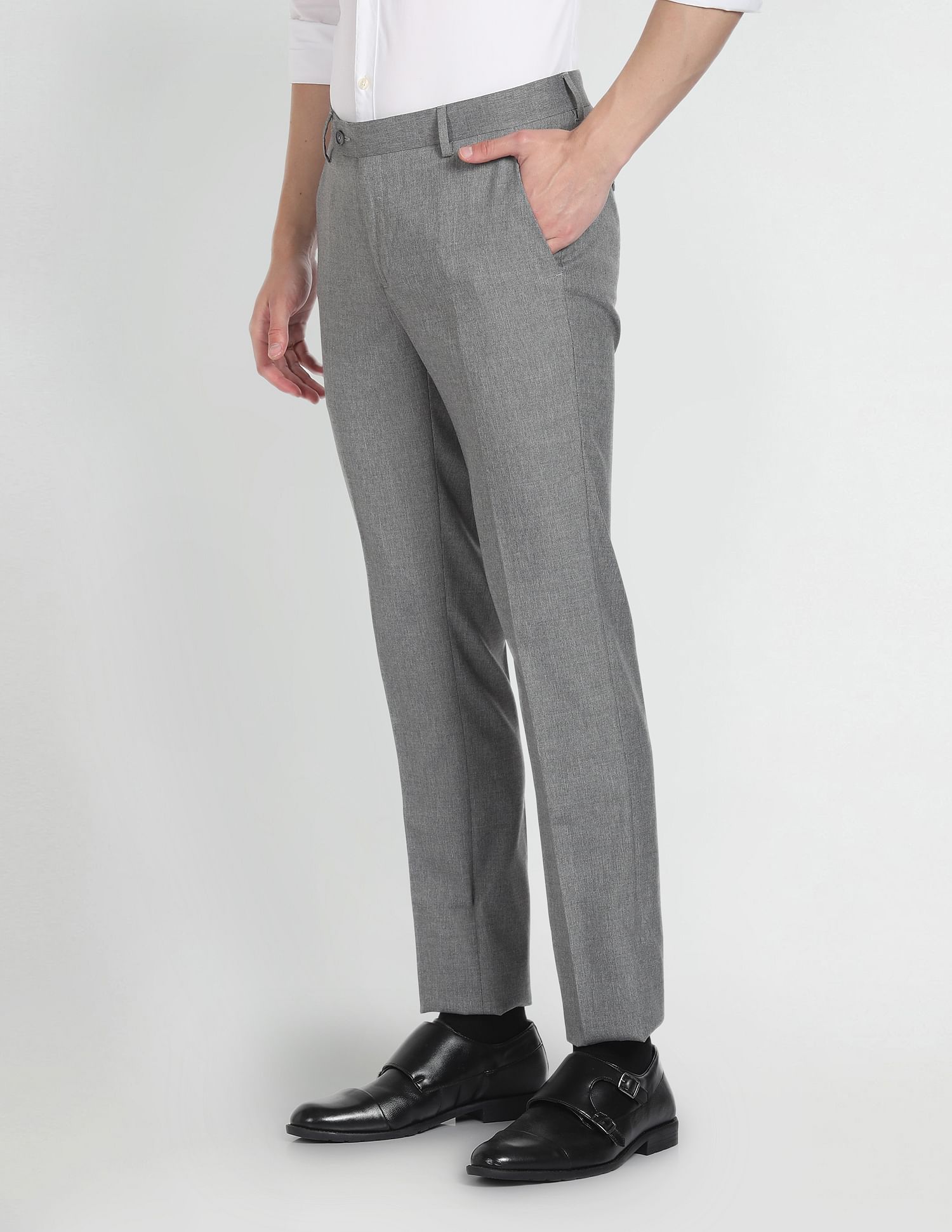 Arrow Hudson Tailored Fit Formal Trousers