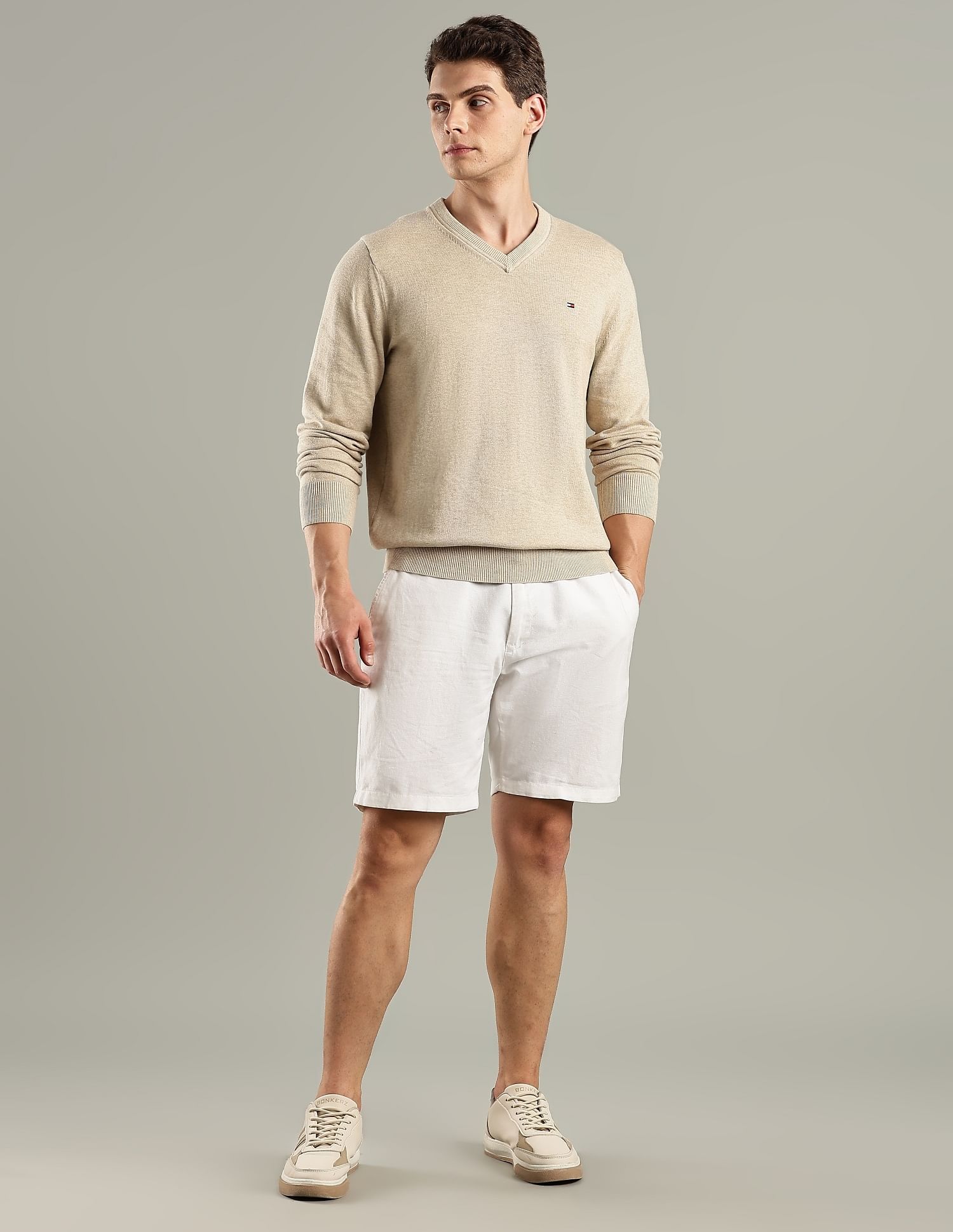 Tommy Hilfiger Solid Regular-Fit Cotton Sweater
