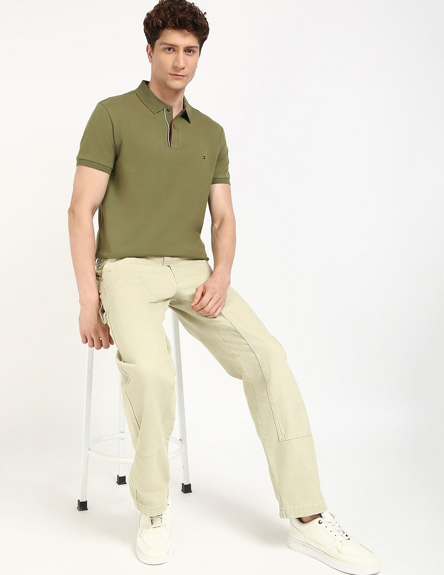 Tommy Hilfiger Solid Slim-Fit Cotton Polo Shirt