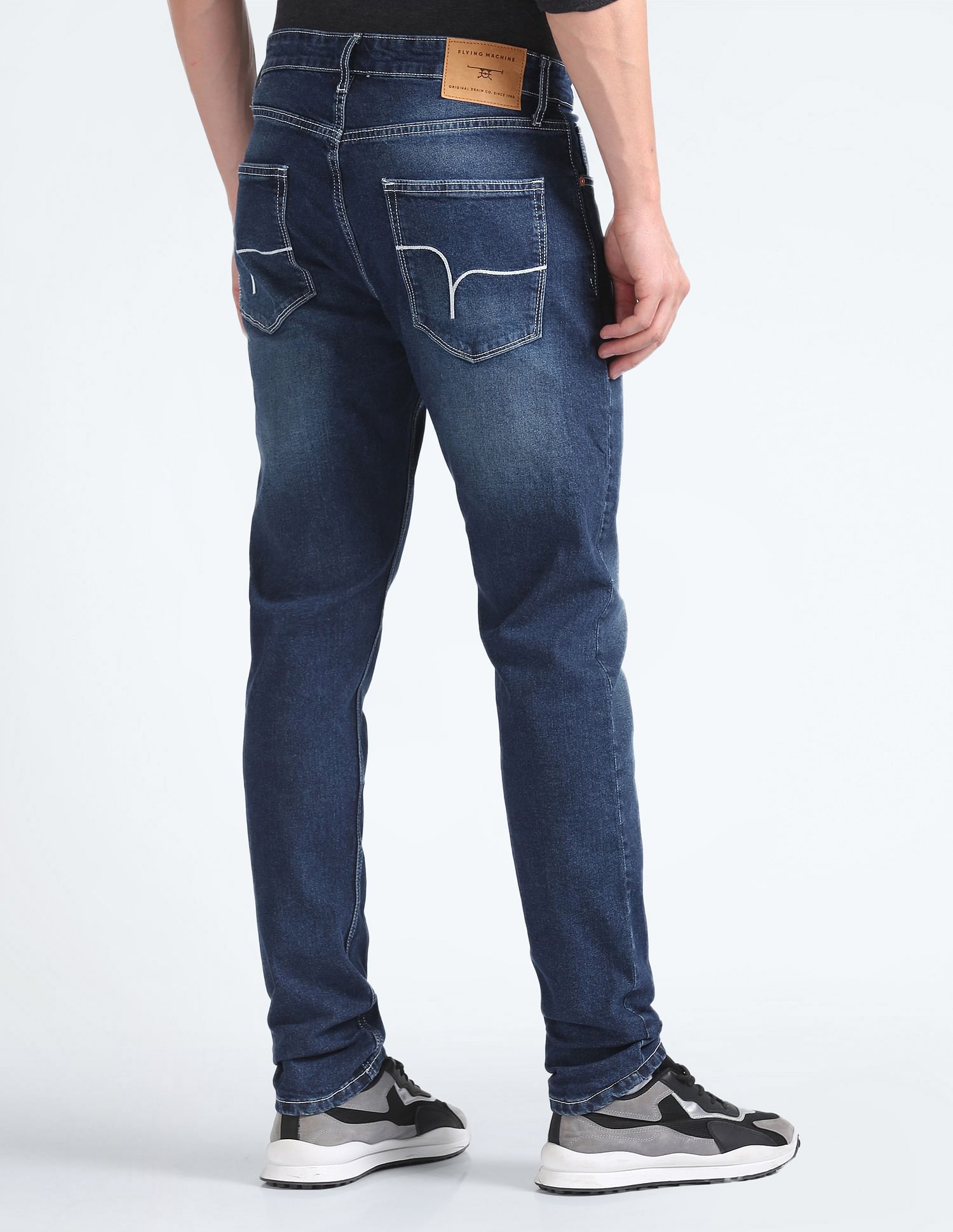 Flying Machine Slash Slim Tapered Stone Wash Jeans