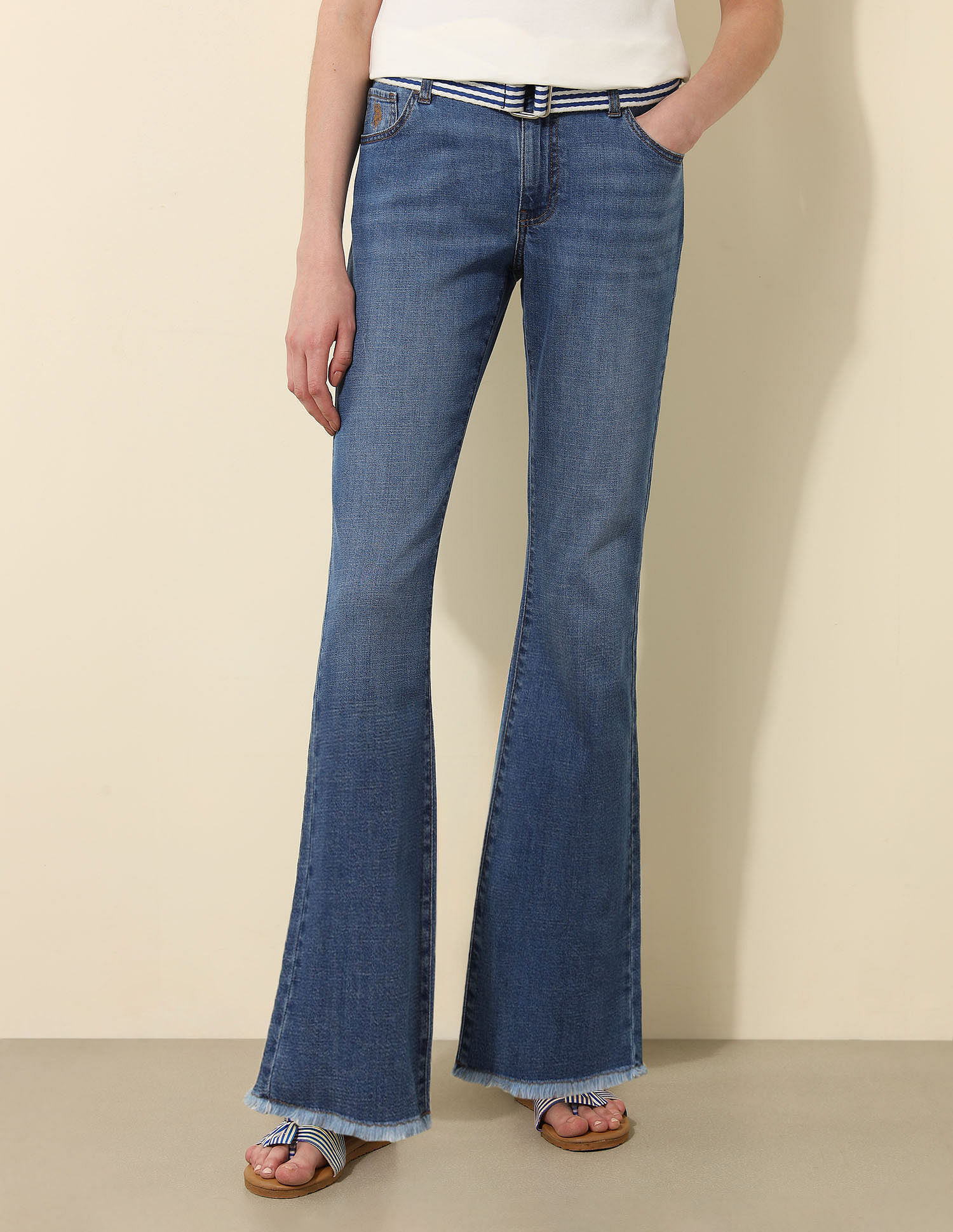 U.S. Polo Assn. Women Mid rise Skinny Bootcut Jeans