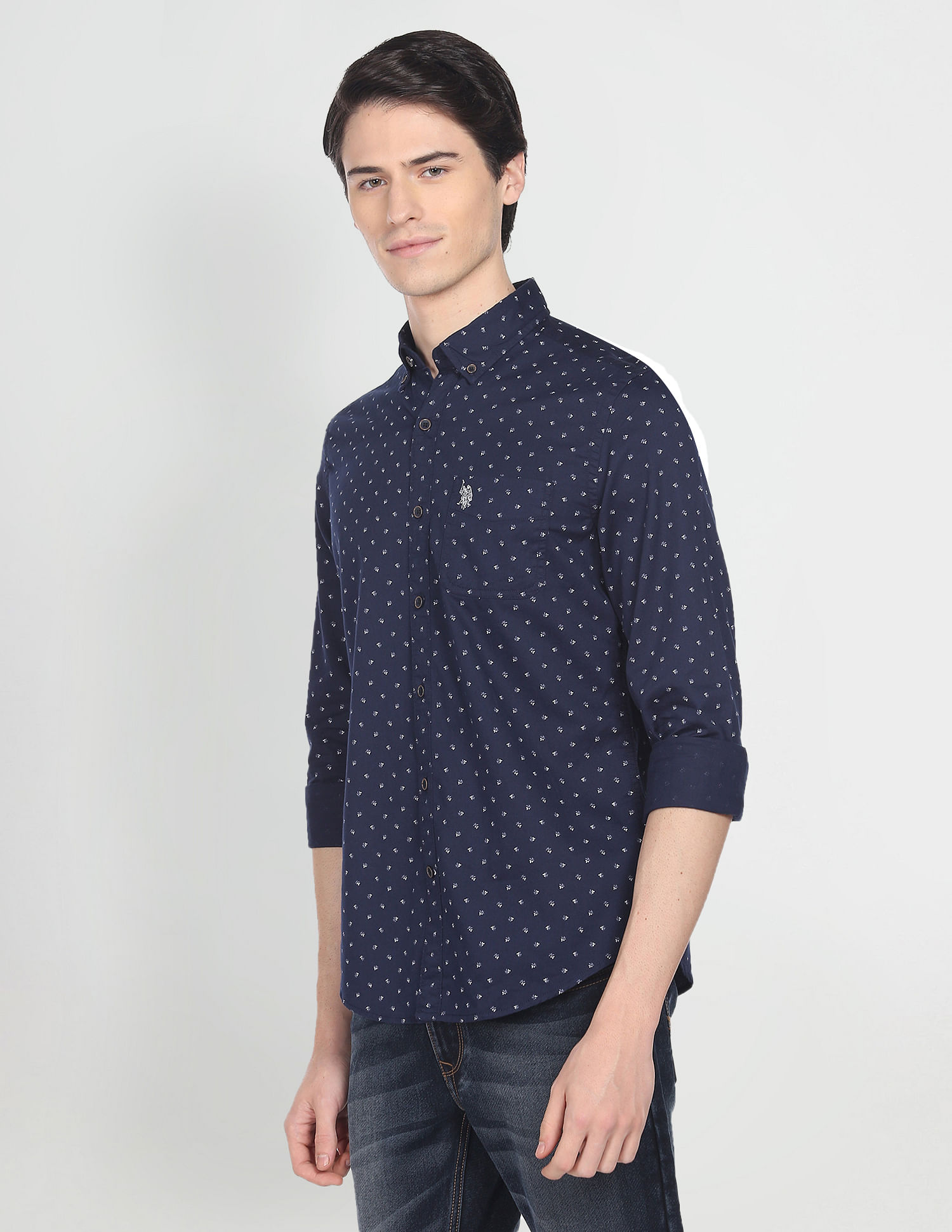 U.S. Polo Assn. Denim Co. Floral Print Cotton Shirt