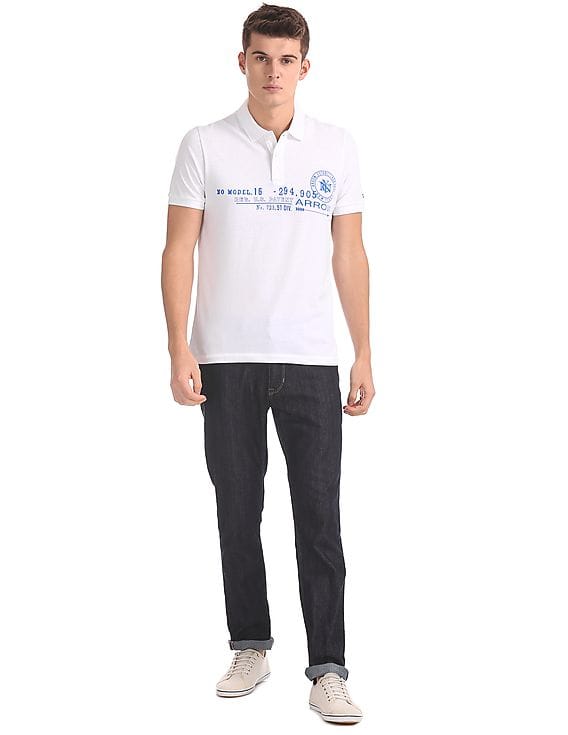 Buy Arrow Sports Regular Fit Printed Polo Shirt - NNNOW.com