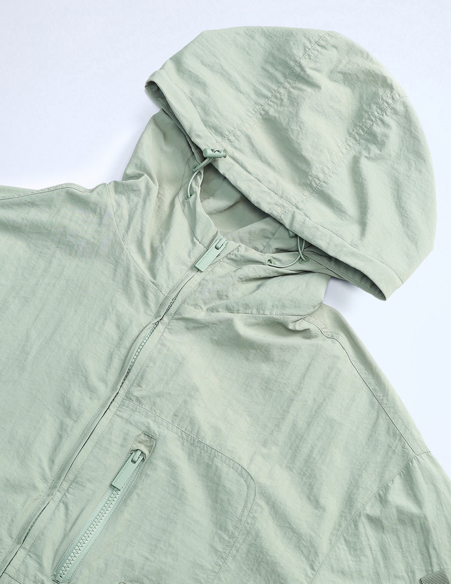 Flying Machine Solid Regular Fit Hooded Jacket