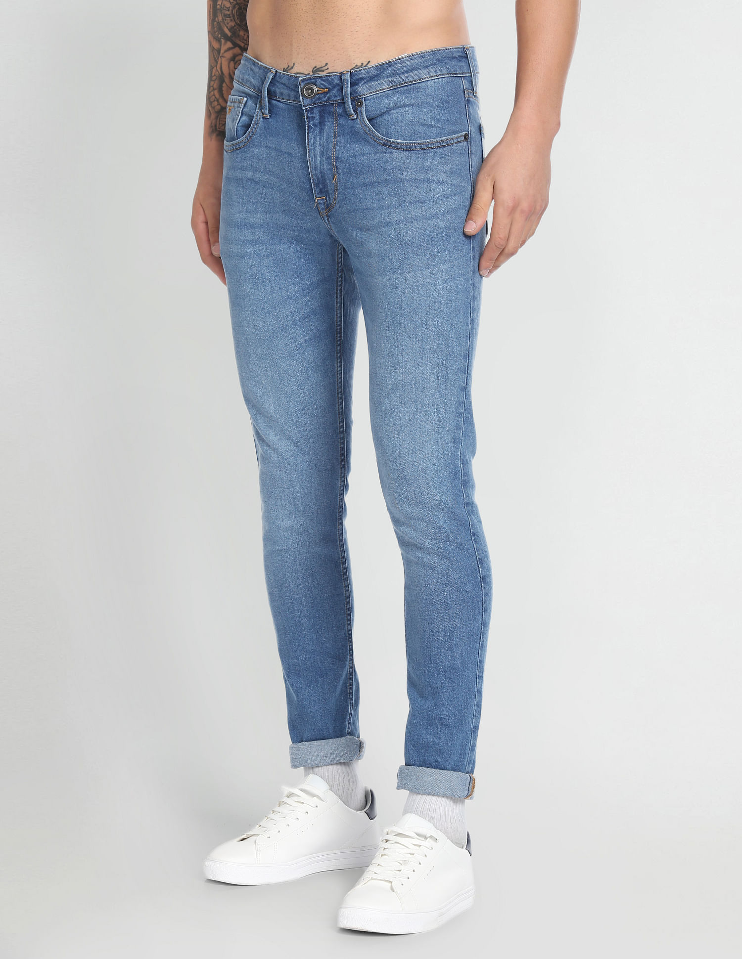 Flying Machine Super Skinny Fit Low Rise Wash Jeans