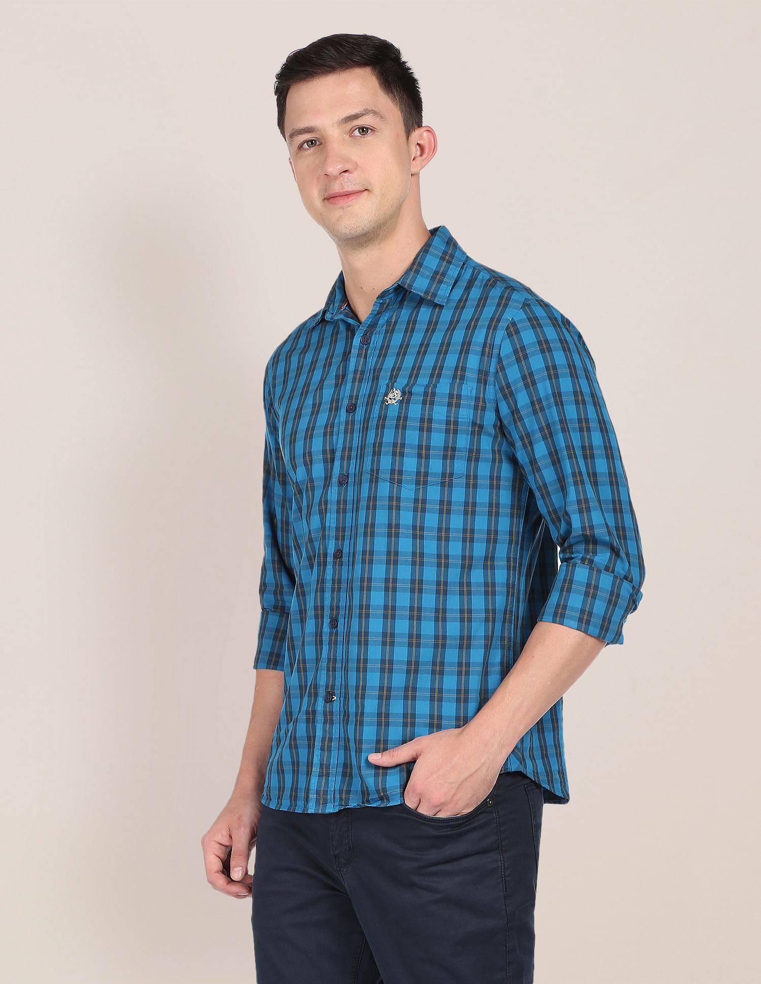 U.S. Polo Assn. Tartan Checked Cotton Casual Shirt
