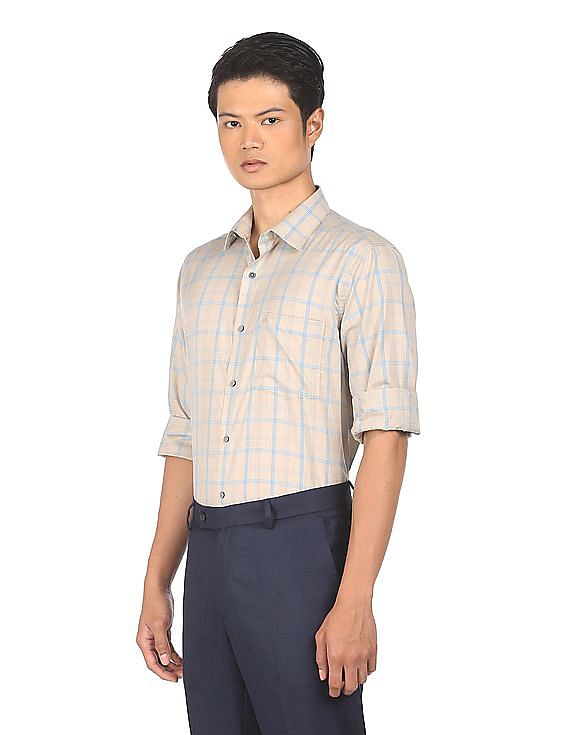 Arrow Manhattan Slim Fit Check Formal Shirt