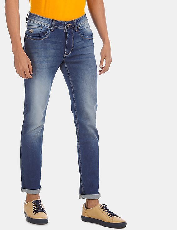 flying machine tapered fit men blue jeans