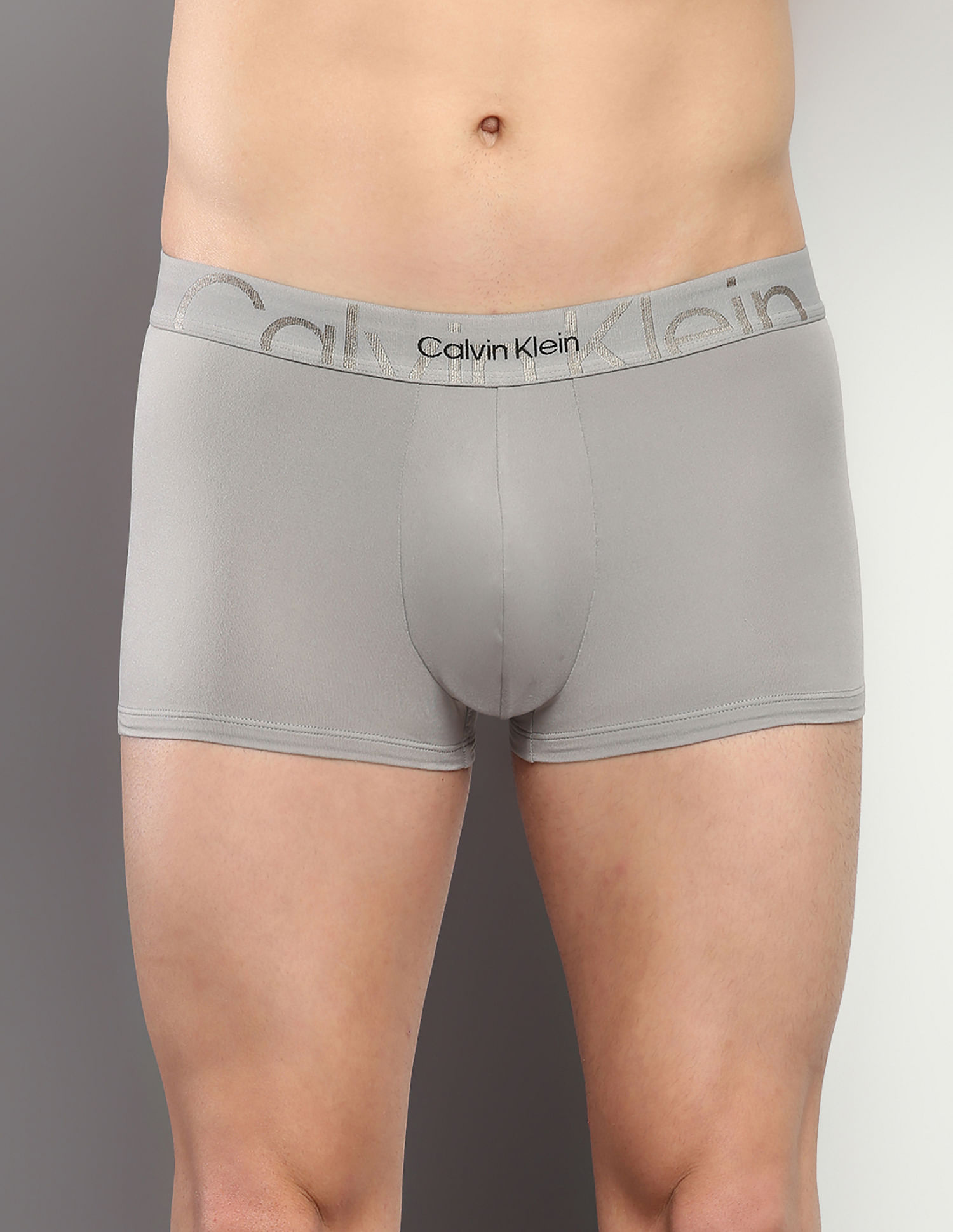 Calvin Klein Underwear Men Customized Stretch Micro Low Rise Trunk Gray 