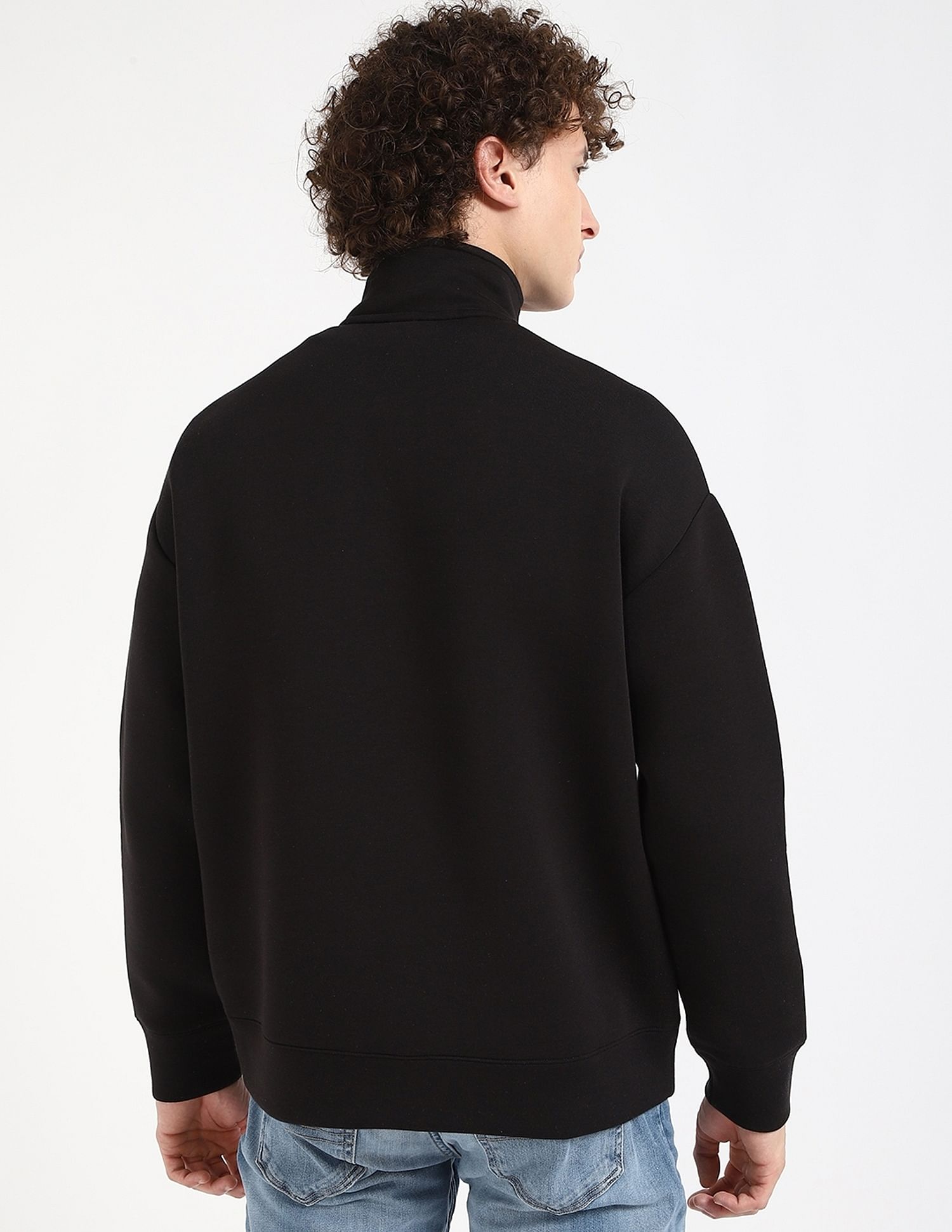 Calvin Klein Jeans Solid Relaxed-Fit Cotton Sweatshirt