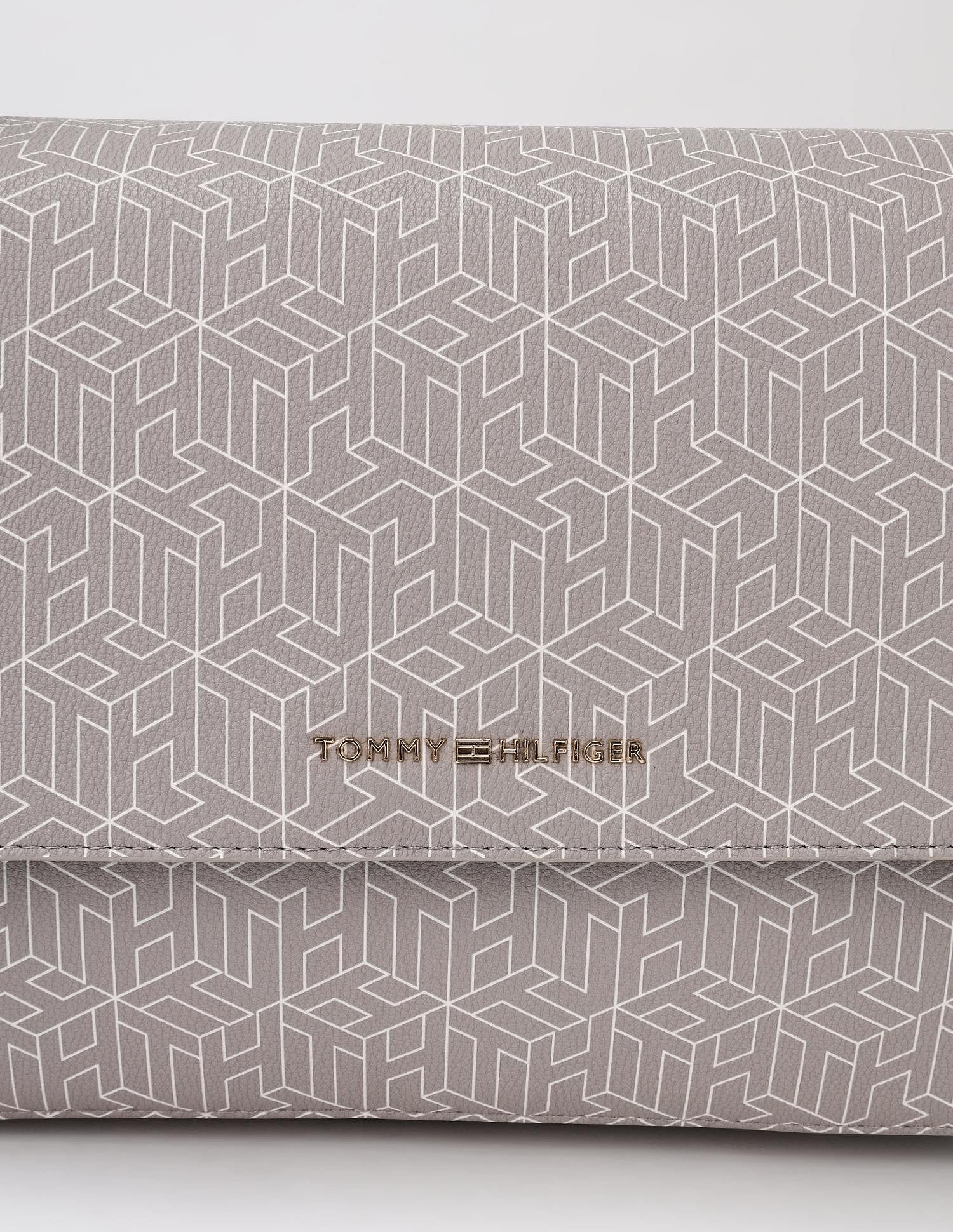 Tommy Hilfiger Logo Brown Pu Hand Bag
