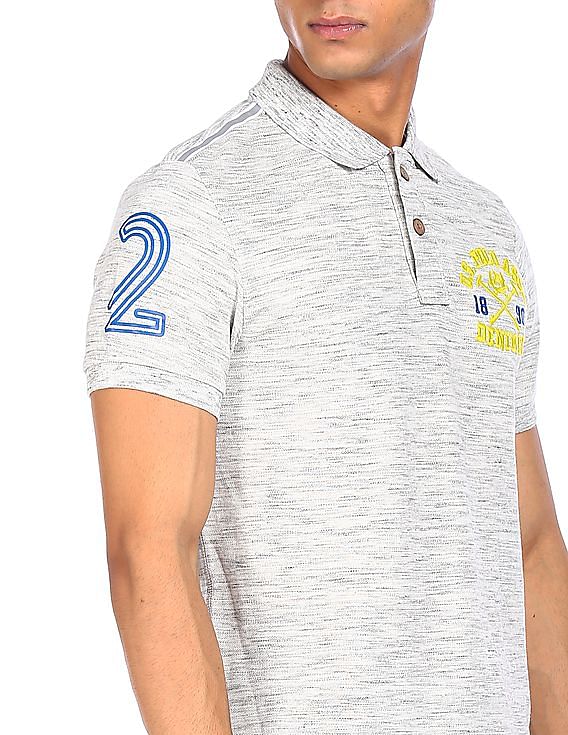 U.S. Polo Assn. Denim Co. Cotton Blend Heathered Polo Shirt