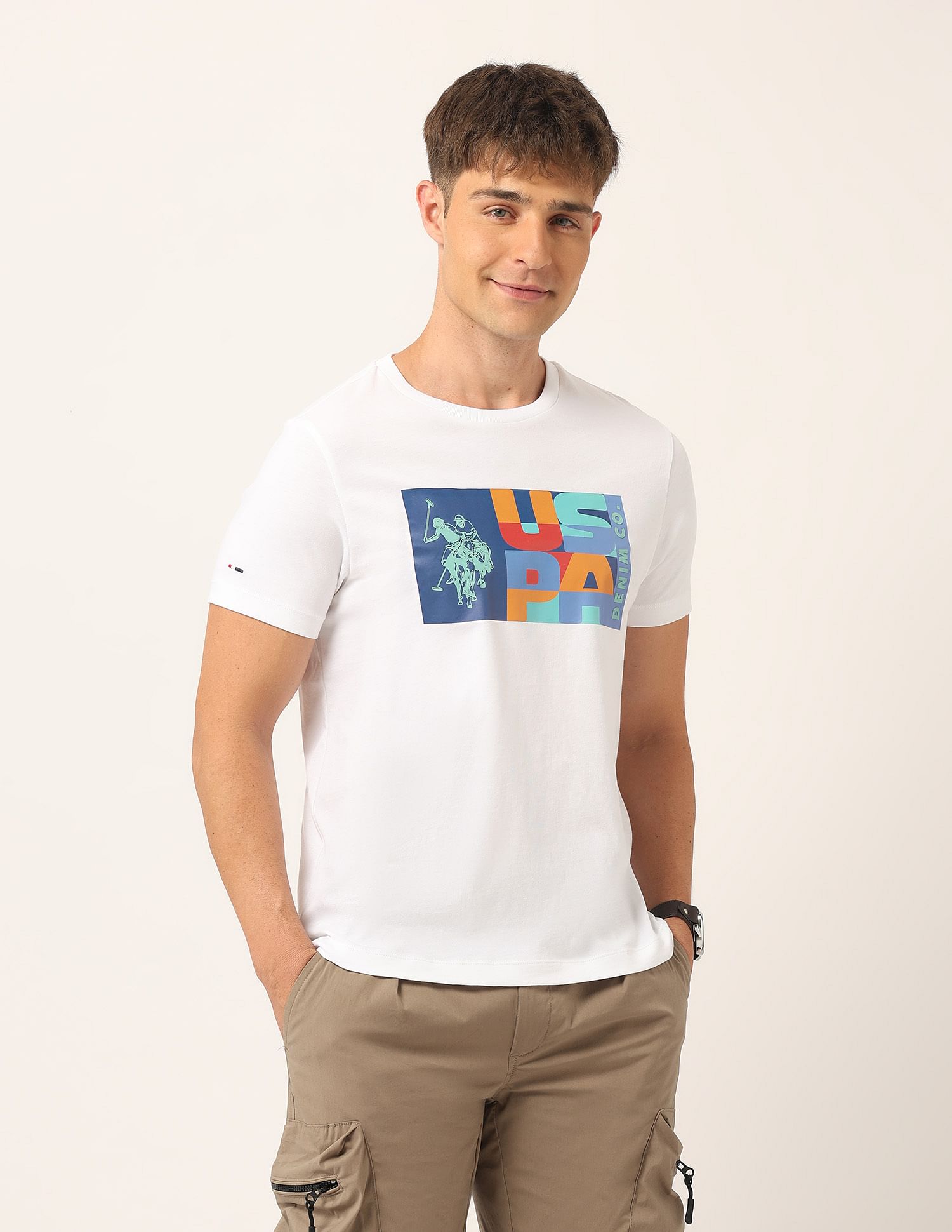 U.S. Polo Assn. Denim Co. Brand Printed Muscle Fit T-Shirt