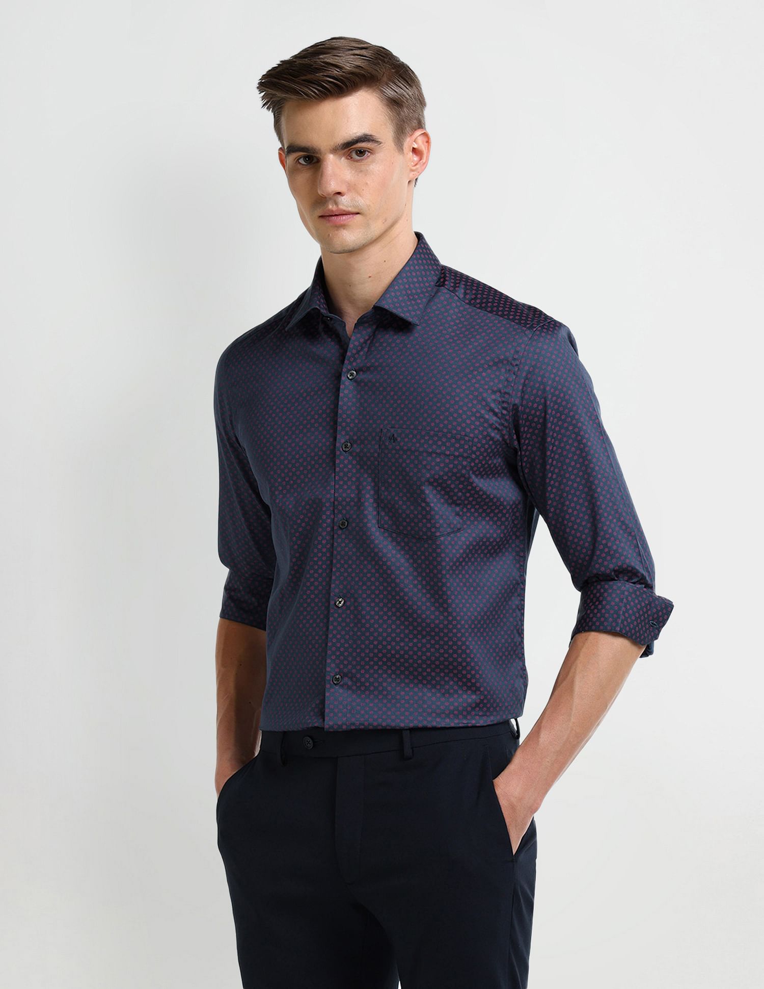 Arrow Manhattan Slim Fit Satin Shirt