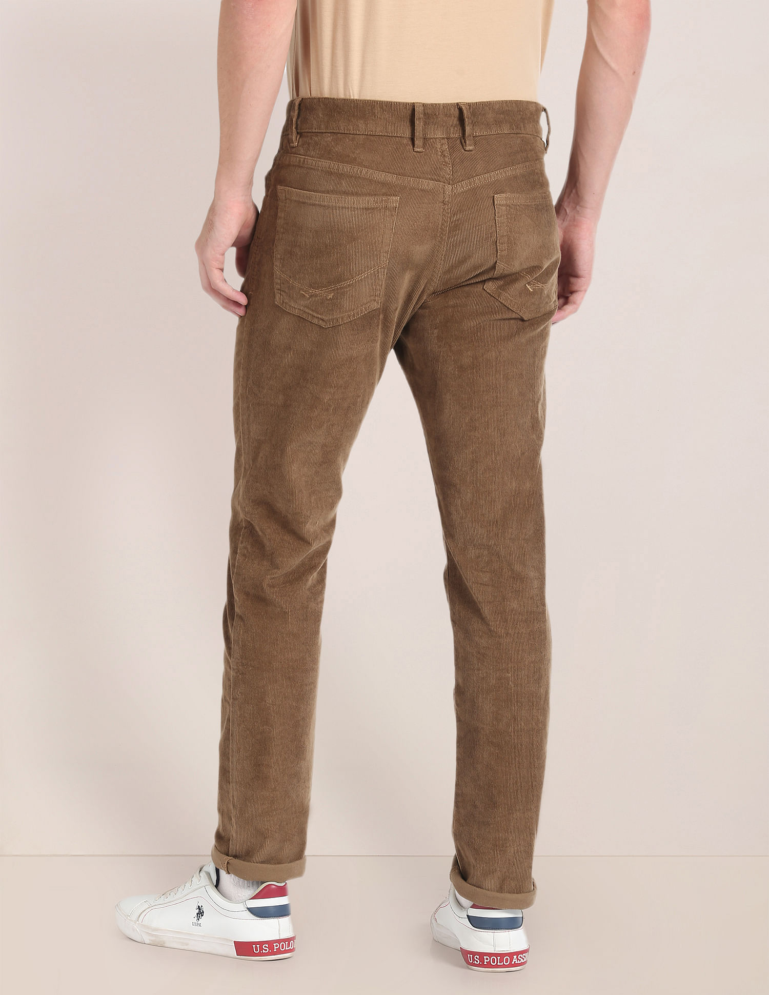 U.S. Polo Assn. Flat Front Corduroy Trousers