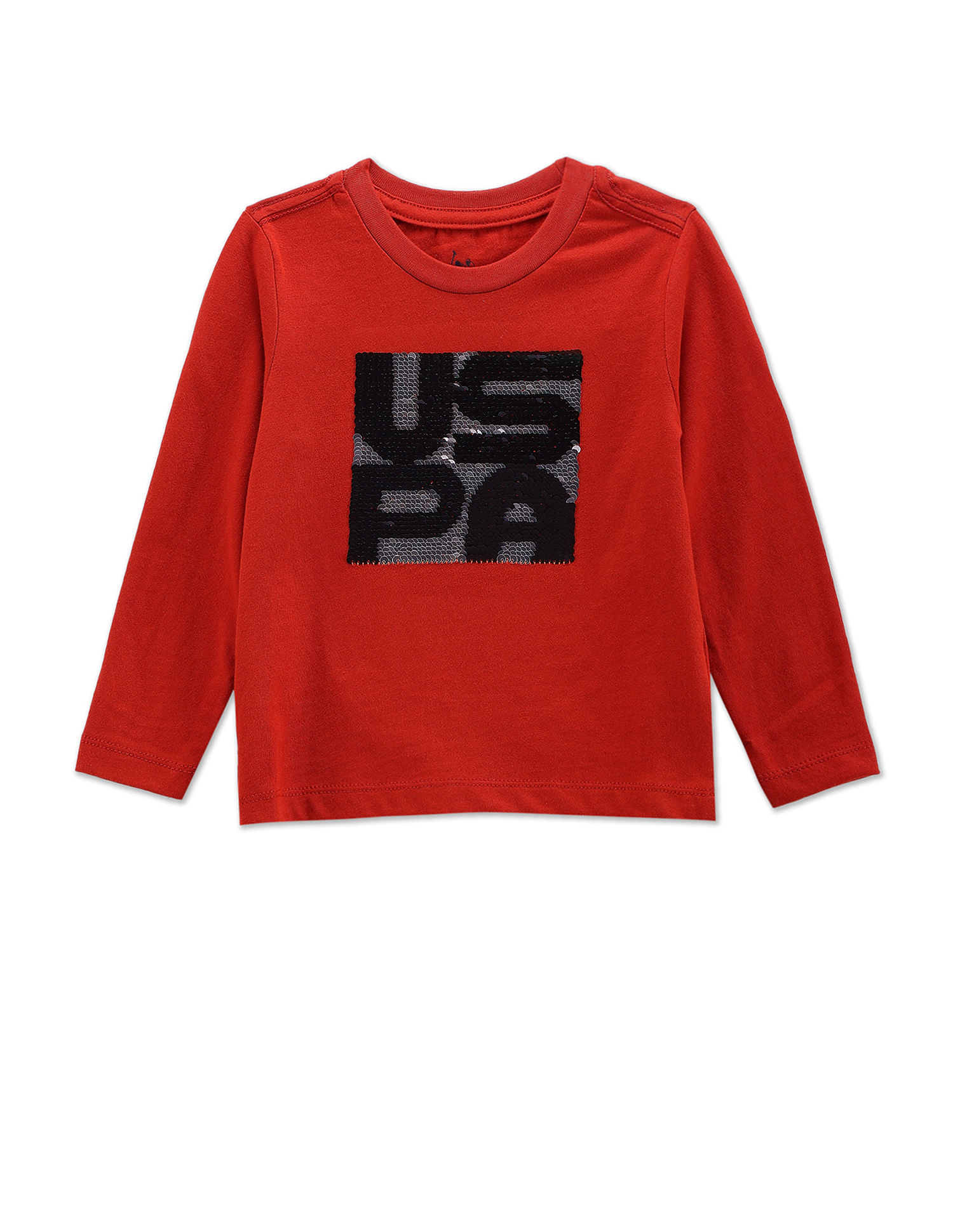 U.S. Polo Assn. Kids Boys Cotton Flip Sequin T-Shirt