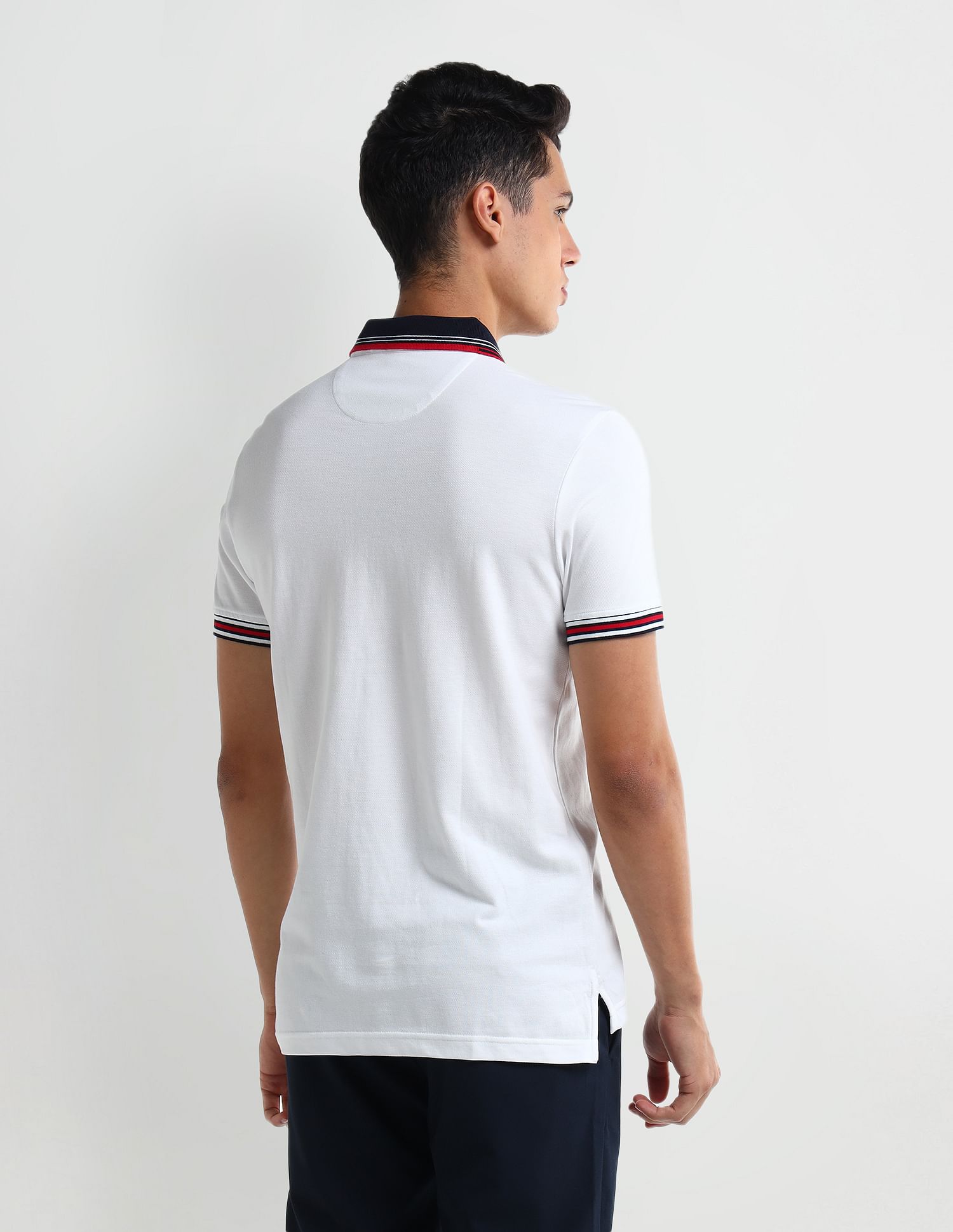 Arrow Sport Diagonal Striped Regular Fit Polo Shirt