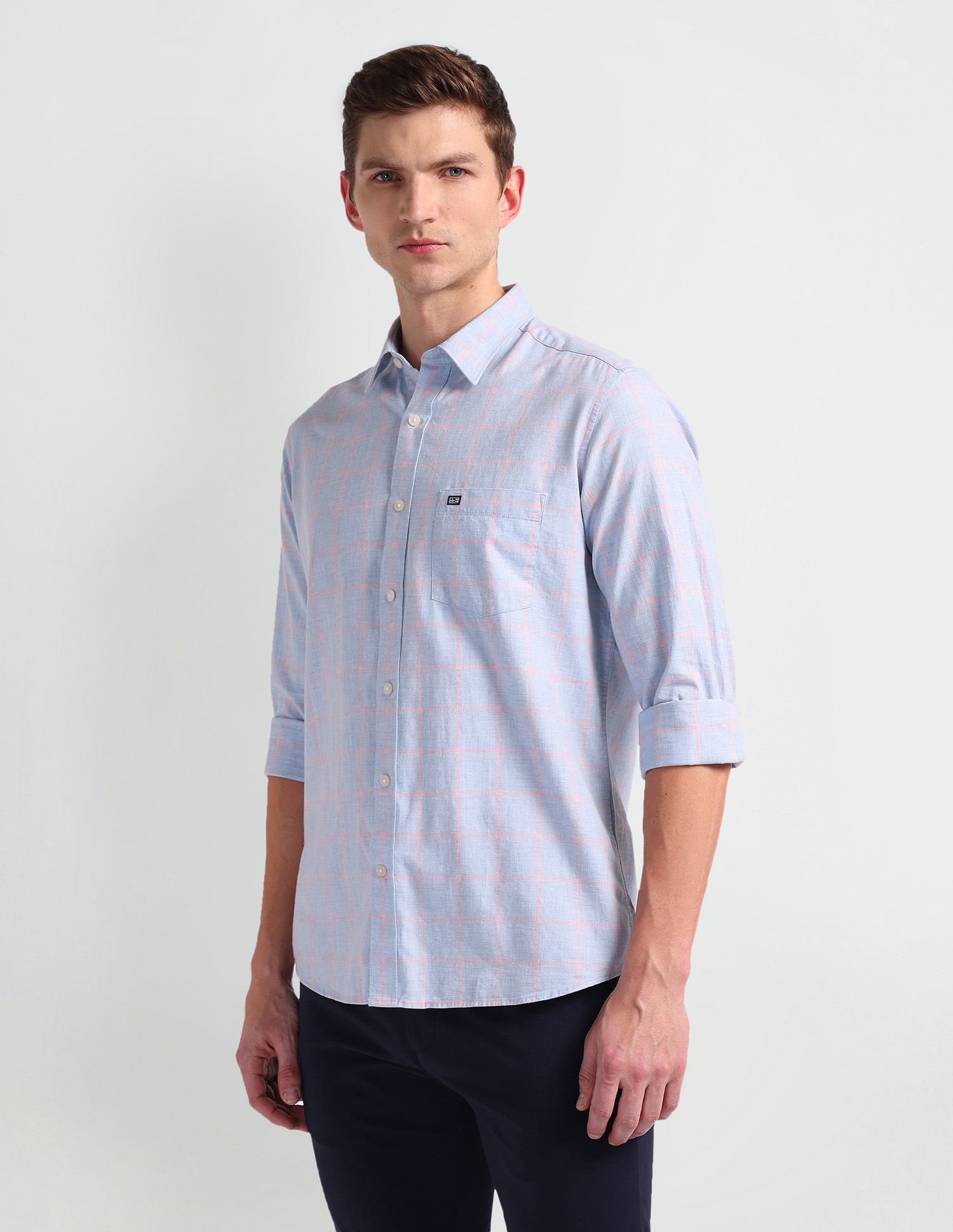 Arrow Sports Manhattan Slim Fit Cotton Shirt