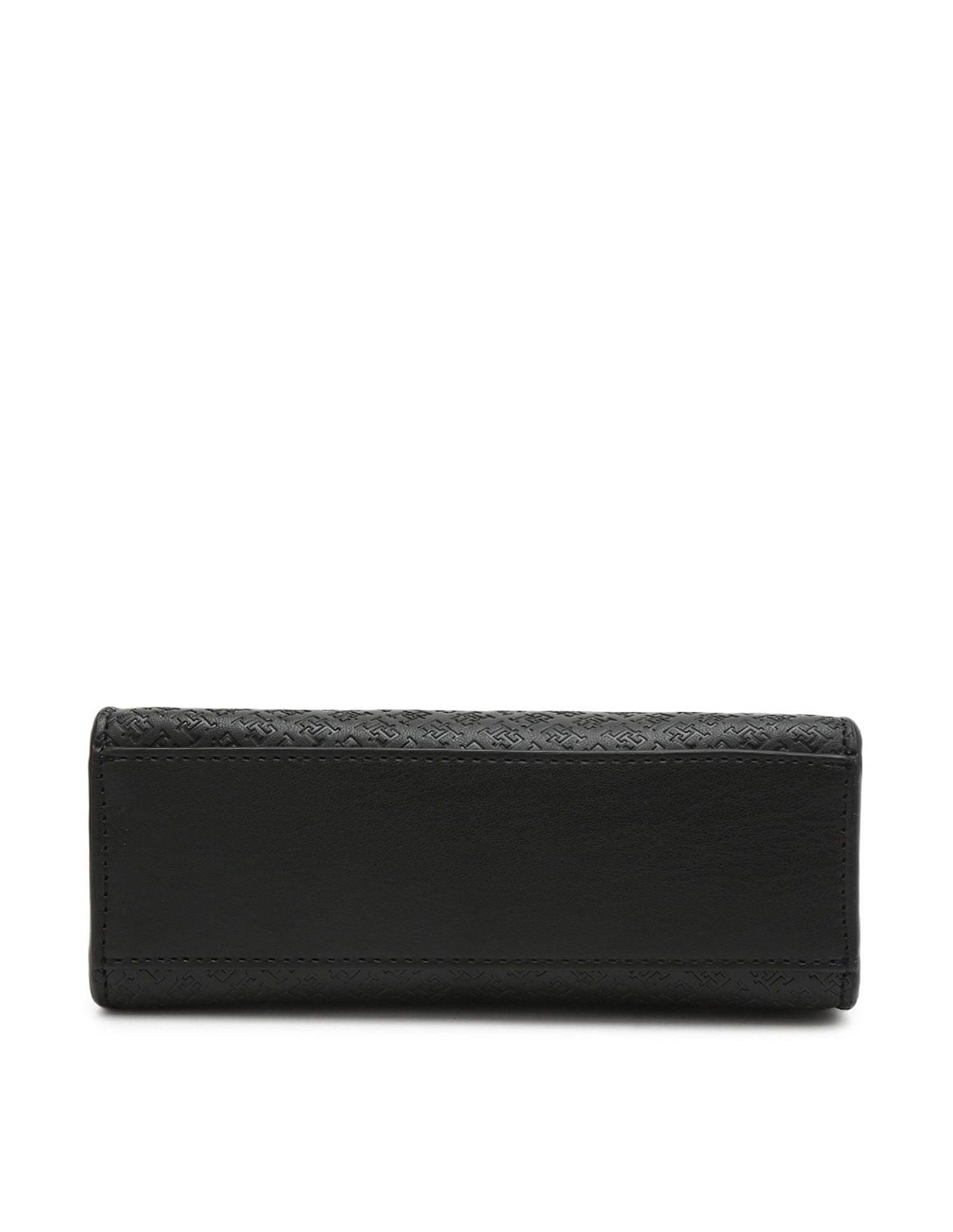 Tommy Hilfiger Logo Black Pu Handbag